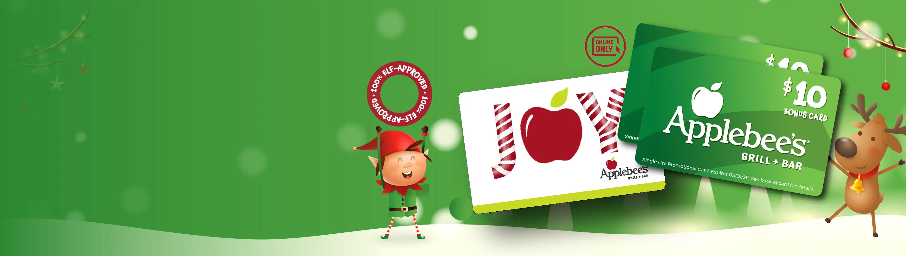Image of Applebee’s® Gift Card Deals - Buy $50, Get TWO $10 Bonus Cards