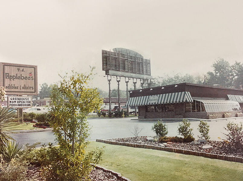 1980s Applebee's Restaurant Building with landscape